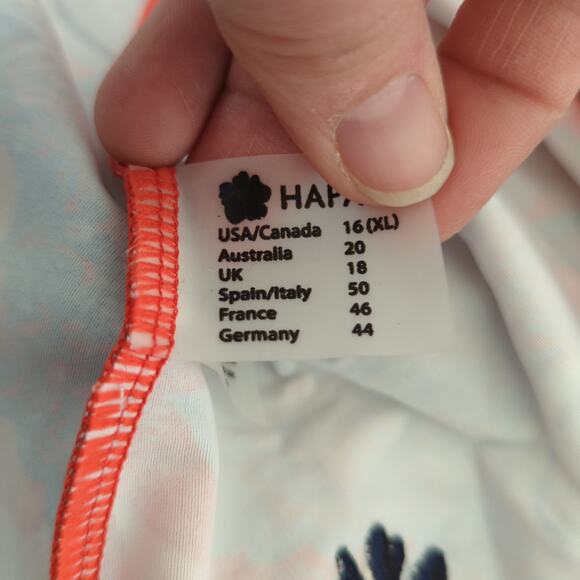 Hapari Womens Tankini Swimsuit Size Juniors XL Penelope Twist Floral Print 14 16 - Picture 6 of 8